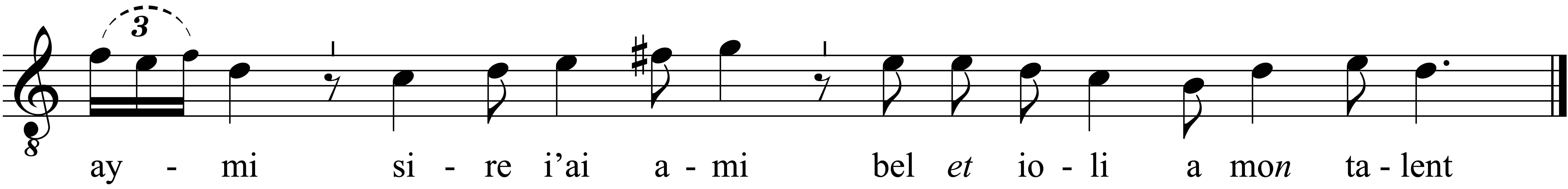 Refrain musical notation